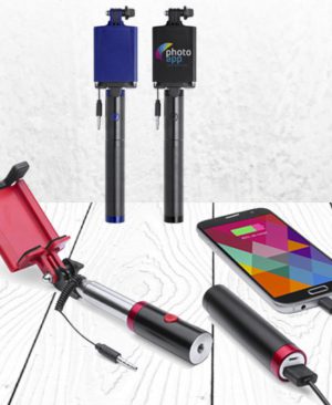 SELFIE STICK POWER BANK ESTAMPADO