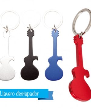 Llavero abridor en forma de guitarra