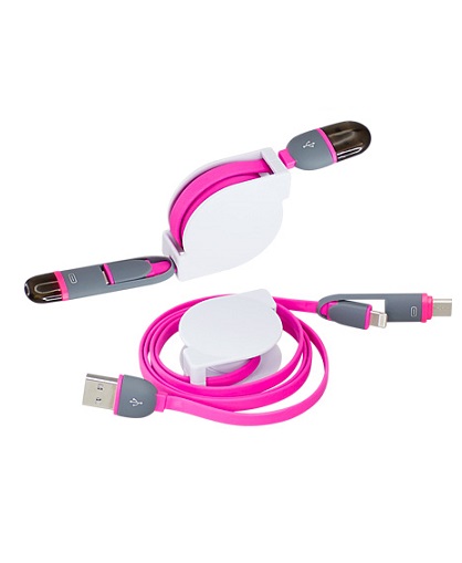 Conector USB Multicargador Retractil - EASY POWER  artículos publicitarios  - regalos corporativos - merchandising