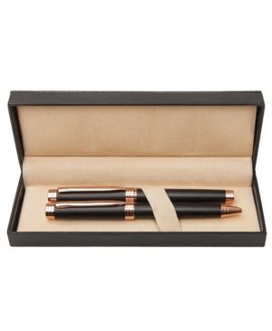 Set de bolígrafo y Rollerball cuerpo negro