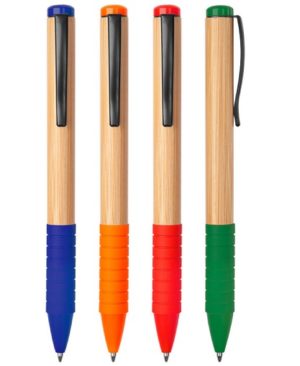 lapiz bamboo con grip de goma colores