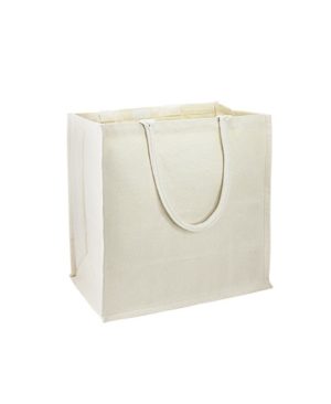 Bolsa Canvas Algodón con fuelle -lado