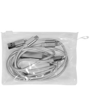 CABLE CON ADAPTADOR Iphone, Type C y Android_empaque