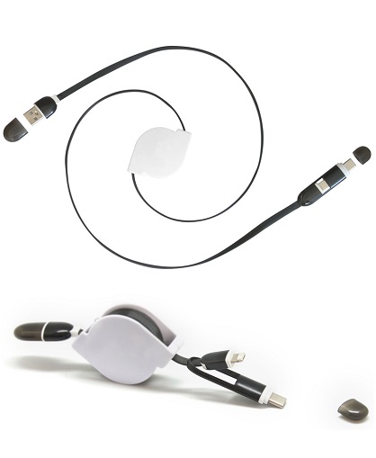 Conector USB Multicargador Retractil - EASY POWER  artículos publicitarios  - regalos corporativos - merchandising