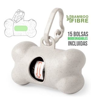 Dispensador de bolsas mascotas bambu full