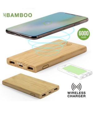 Power Bank Carcasa bambu 6000 ma -full