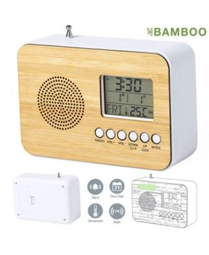 Radio reloj de bambu_full