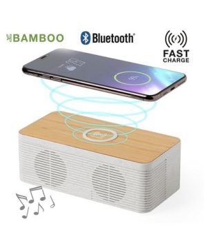 parlante inalambrico Conexión Bluetooth tapa bambu full