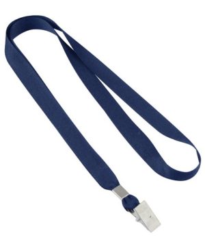 Lanyard Porta-Credencial 15 mm azul marino