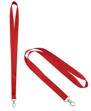 Lanyard Porta-Credencial 20 mm rojo