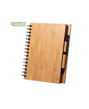 Libreta Polnar con lapiz y tapa bambu - copia