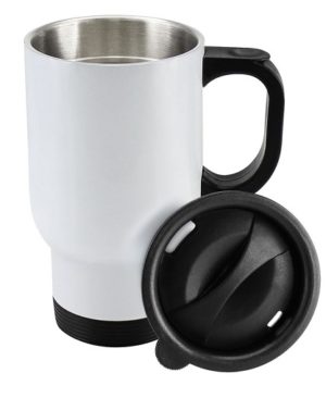 Mug Térmico Blanco Sublimación con tapa