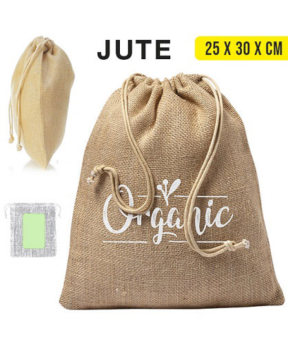 Bolsa de Yute tipo saco 20x30 cm - EASY POWER  artículos publicitarios -  regalos corporativos - merchandising