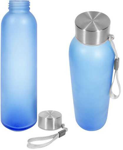 Botella De Vidrio Para Agua Con Tapa Cap. 320 Ml. - T 82 - For Promotional  - KW Publicidad Corporativa