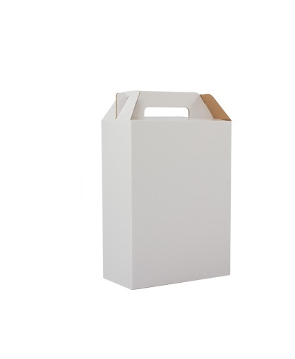Caja autoarmable con asas, 26x35x13 cm_Blanco