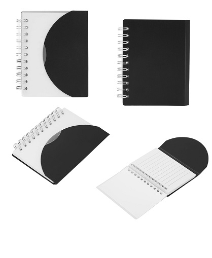 Cuaderno anillado de 60 hojas negro