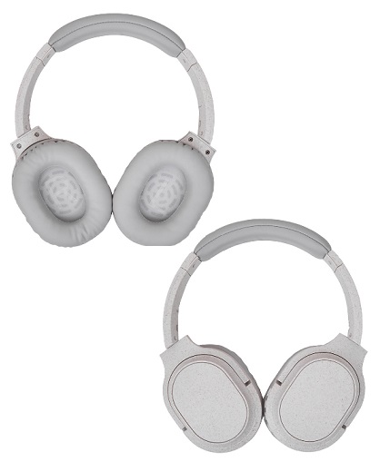Auriculares color kaki tipo centillo con Micrófonos-lados