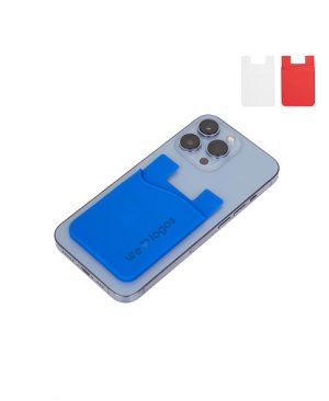 Portatarjeta de silicona adhesiva para celular-uso