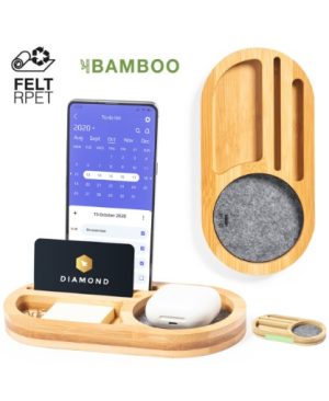 Organizador escritorio bambu