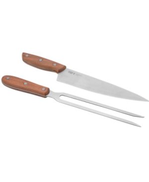 set asado tenedor y cuchillo lado