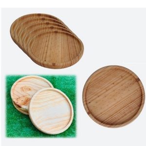 JUEGOS DE 4 PLATOS DE MADERA 21X2CM
