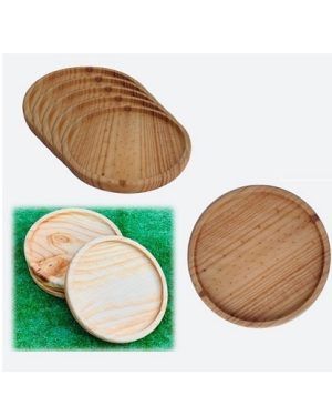 JUEGOS DE 4 PLATOS DE MADERA 21X2CM