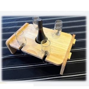 MESA PICNIC PREMIUN 4 COPAS 1 BOTELLA ARMADO FACIL