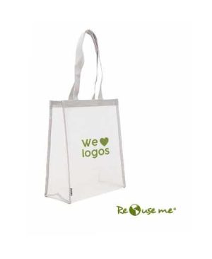 BOLSA BLANCA Rpet 35 x 15,5 x 30 logo