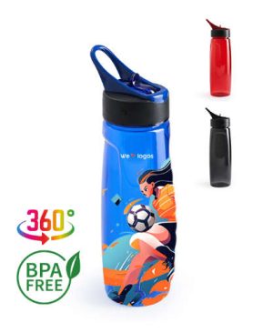 Botella deportiva con boquilla y agarre